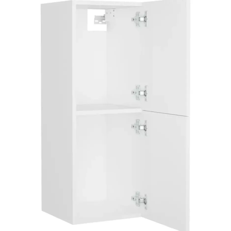 vidaXL - Badkamermeubelset - Wit - Bewerkt hout - 41 x 38.5 x 46 cm