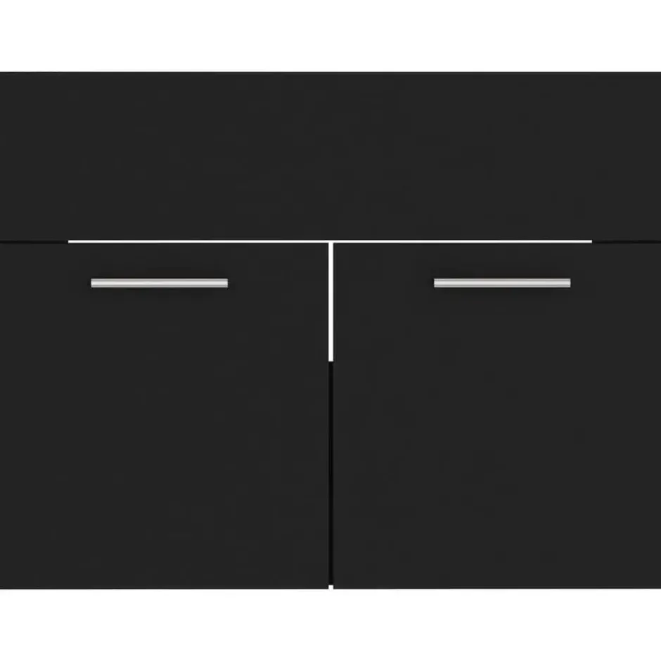 vidaXL - Badkamermeubelset - Zwart - Bewerkt hout - 60 x 38.5 x 46 cm