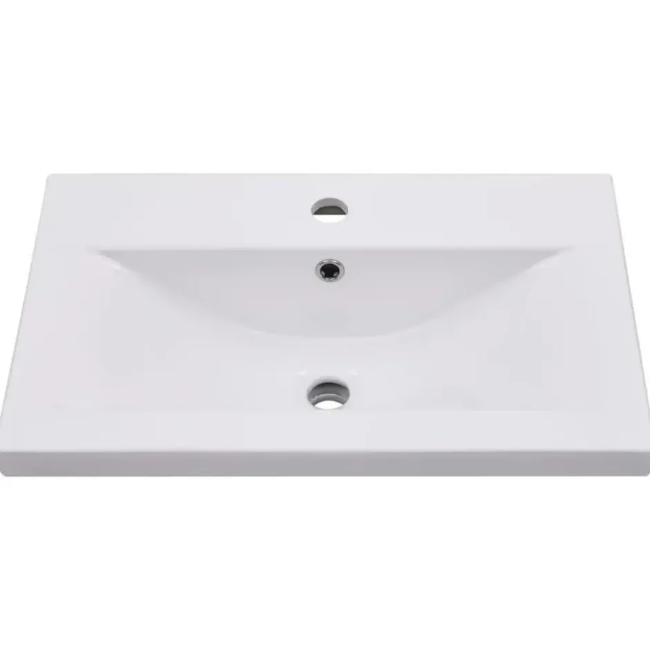 vidaXL - Badkamermeubelset - Zwart - Bewerkt hout - 60 x 38.5 x 46 cm