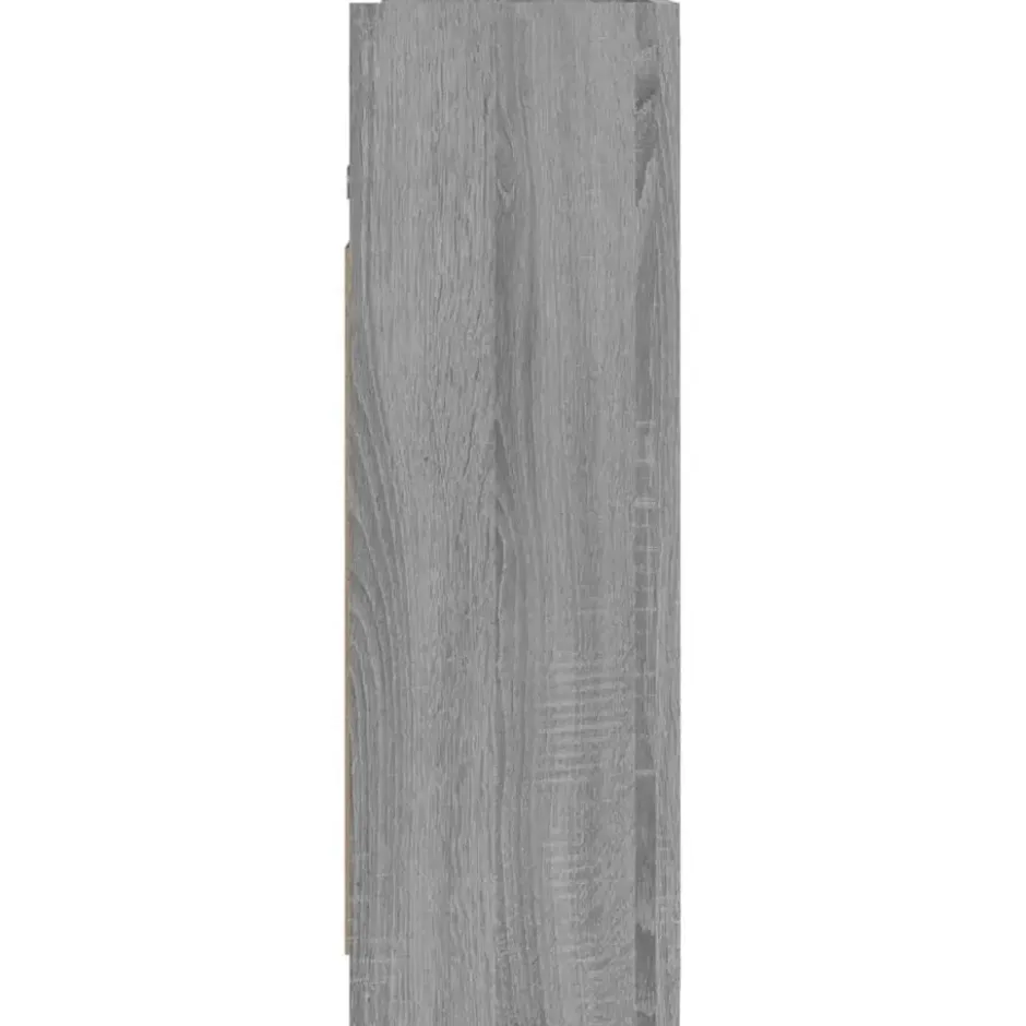 vidaXL - Badkamerspiegelkast 62,5x20,5x64 cm bewerkt hout grijs sonoma