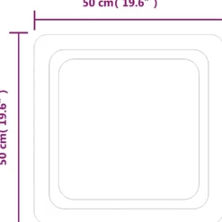 vidaXL Badkamerspiegel LED 50x50 cm