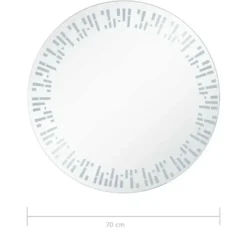 vidaXL - Badkamerspiegel - Zilver - Aluminium - 70 cm
