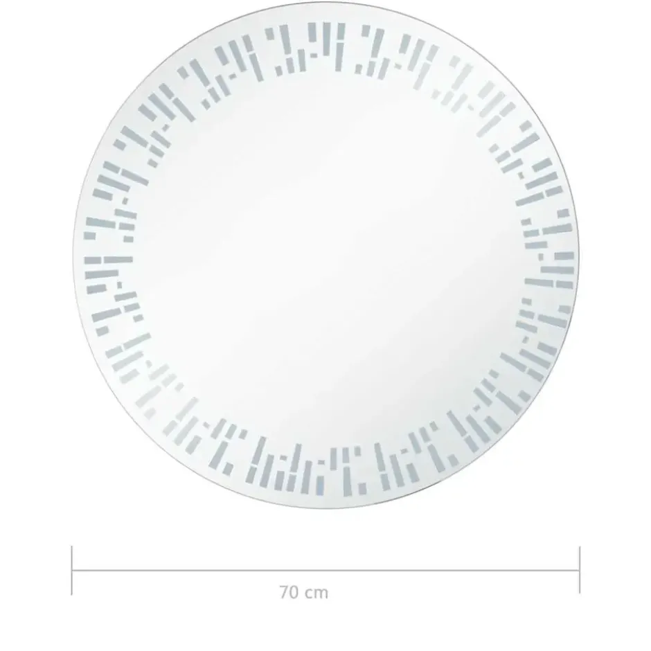 vidaXL - Badkamerspiegel - Zilver - Aluminium - 70 cm