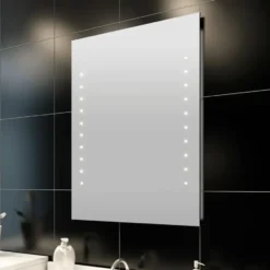 vidaXL - Badkamerspiegel - Zilver - Glas - 60 x 80 cm