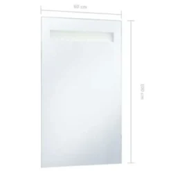vidaXL - Badkamerspiegel - Zilver - Glas - 60 x 100 cm