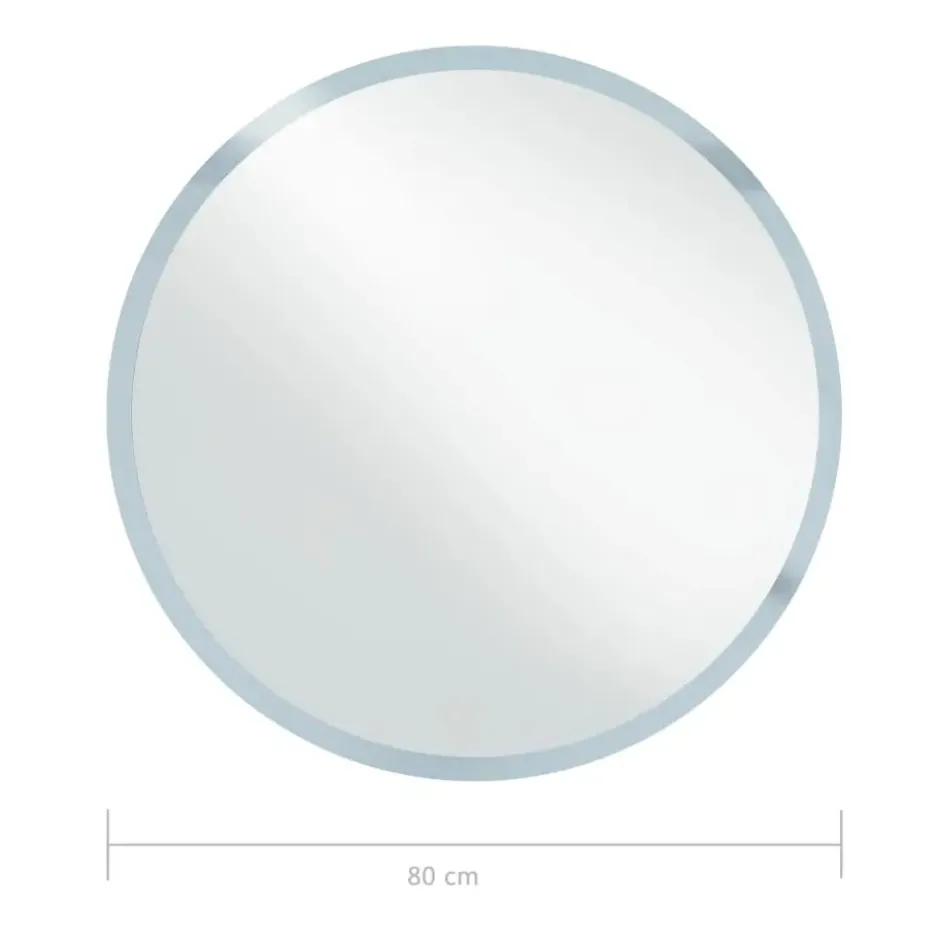 vidaXL - Badkamerspiegel - Zilver - Aluminium - 80 cm