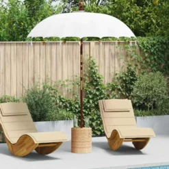 vidaXL - Balinese Parasol - Crème - Katoen