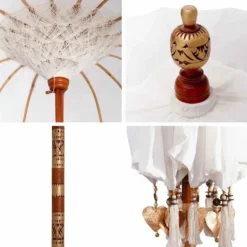 vidaXL - Balinese Parasol - Crème - Katoen