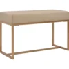 vidaXL - Bank - Beige - Stof - 80 cm