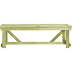 vidaXL - Bank - Bruin - Geïmpregneerd grenenhout - 140 x 38 x 45 cm