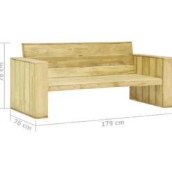 vidaXL - Bankje - Bruin - Geïmpregneerd grenenhout - 179 x 76 x 76 cm