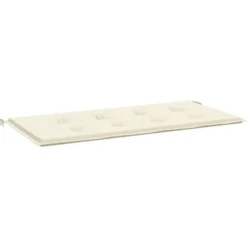 vidaXL - Bankkussen - 120x50x3 cm - Tuinkussen Kussen - Stof - Crèmekleurig