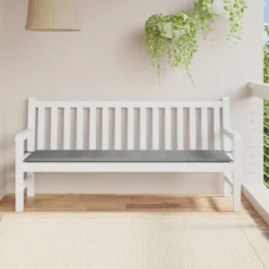 vidaXL - Bankkussen - 180x50x3 cm - Tuinkussen Kussentje Kussens - Stof - Grijs