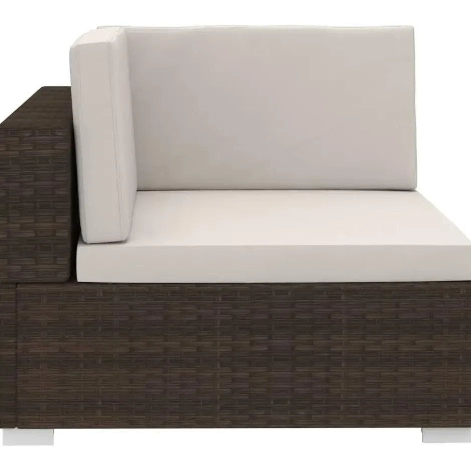 vidaXL - Bankset - Bruin - Poly rattan