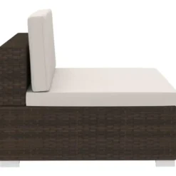 vidaXL - Bankset - Bruin - Poly rattan