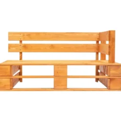 vidaXL bankstel met rode kussens pallet grenenhout