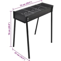 vidaXL - Barbecue - Zwart - Staal
