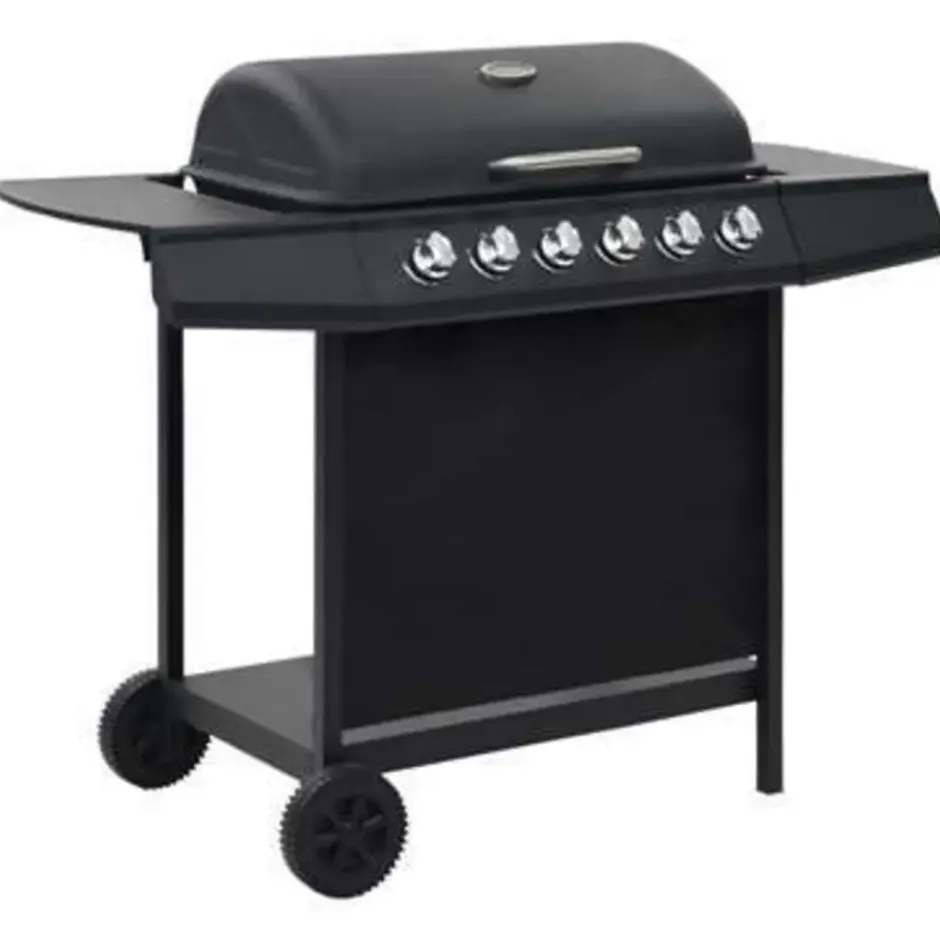 vidaXL - Barbecue - Zwart - Staal