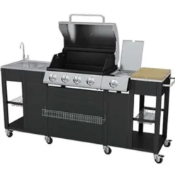 vidaXL - Barbecue - Zwart - Staal