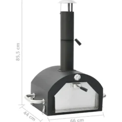 vidaXL - Barbecue - Zwart - Staal