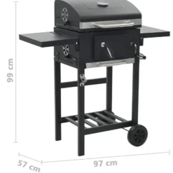 vidaXL - Barbecue - Zwart - Staal