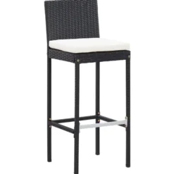 vidaXL - Barset - Zwart - Poly rattan