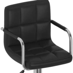 vidaXL Barstoelen met Rugleuning en Armleuningen - Zwart - Kunstleer - 2 St.