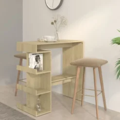 vidaXL - Bartafel - Bruin - Bewerkt hout