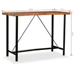 vidaXL - Bartafel - Bruin - Hout - 150 x 70 x 107 cm