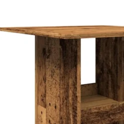 vidaXL - Bartafel met opbergruimte - Oud hout - Bewerkt hout - 60x60x102 cm