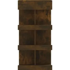 vidaXL - Bartafel met opbergruimte - Gerookt eiken - Bewerkt hout - 100x50 cm