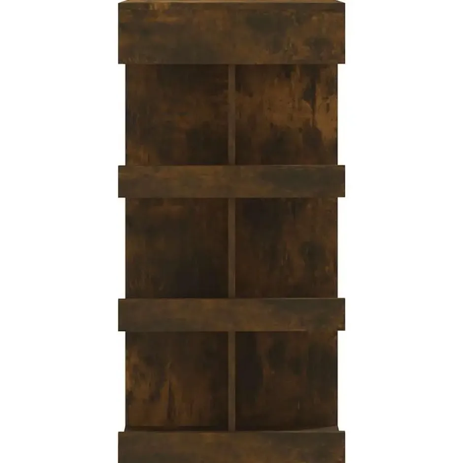 vidaXL - Bartafel met opbergruimte - Gerookt eiken - Bewerkt hout - 100x50 cm