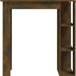 vidaXL - Bartafel met opbergruimte - Wit - Bewerkt hout - 90x43 cm