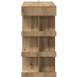 vidaXL - Bartafel met schappen - Artisanaal eiken - Bewerkt hout - 100x48 cm