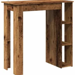vidaXL - Bartafel met schappen - Grijs sonoma eiken - Bewerkt hout - 100x50 cm