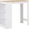 vidaXL - Bartafel - Wit - Bewerkt hout