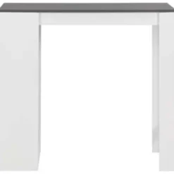 vidaXL - Bartafel - Wit - Bewerkt hout
