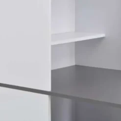 vidaXL - Bartafel - Wit - Bewerkt hout