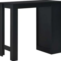 vidaXL - Bartafel - Zwart - Bewerkt hout