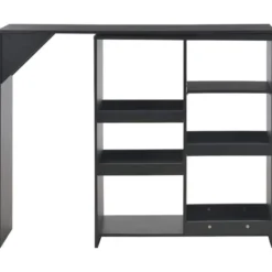vidaXL - Bartafel - Zwart - Bewerkt hout