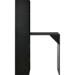 vidaXL - Bartafel - Zwart - Bewerkt hout