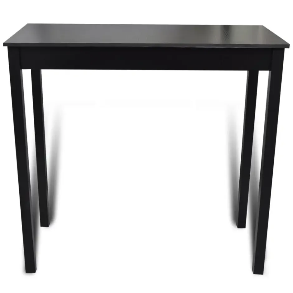 vidaXL - Bartafel - Zwart - Hout