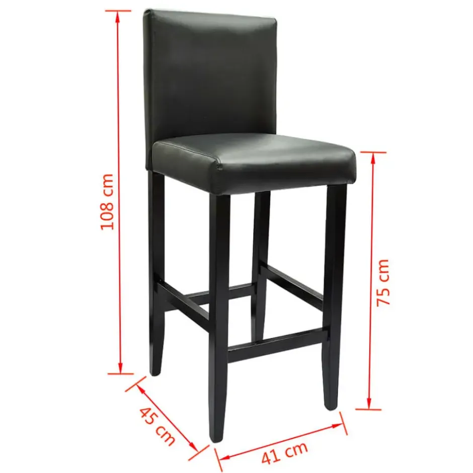 vidaXL - Bartafel - Zwart - Hout
