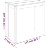 vidaXL - Bartafel - Zwart - Hout