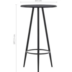 vidaXL - Bartafel - Zwart - MDF