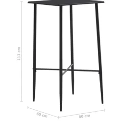 vidaXL - Bartafel - Zwart - MDF
