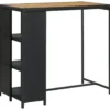vidaXL - Bartafel - Zwart - Poly rattan