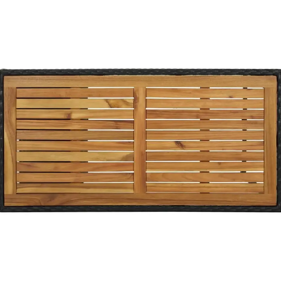 vidaXL - Bartafel - Zwart - Poly rattan