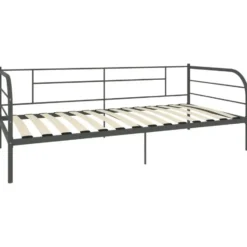 vidaXL - Bedbank - Grijs - Metaal - 90x200 cm
