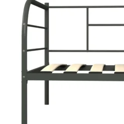 vidaXL - Bedbank - Grijs - Metaal - 90x200 cm